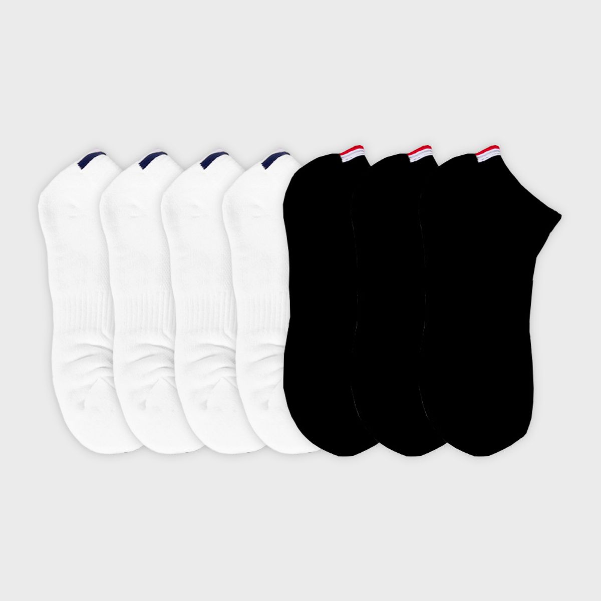 삭스에이(SOCKSA) [7PACK] 더블쿠션 156N 메쉬 르프랑스 쇼트 삭스 3색상