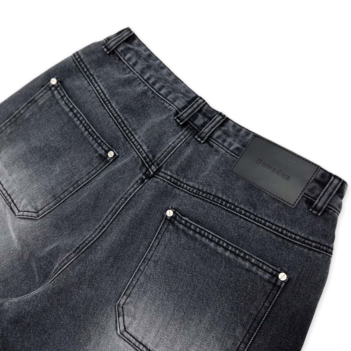 디메이든(DEMADEN) DESTROYED GREY WIDE DENIM PANTS