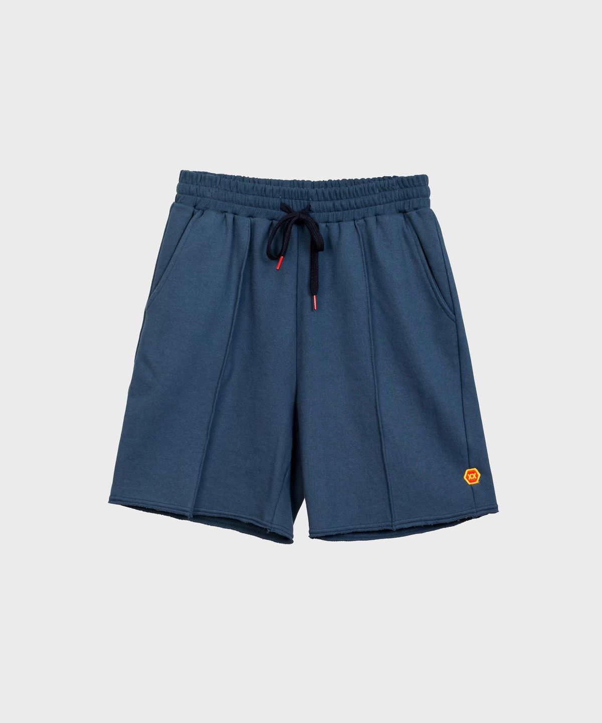 언티지(UNTAGE) 스트링 웨이스트 저지 스웨트 쇼츠[Navy(UNISEX)]_UTP-SP07