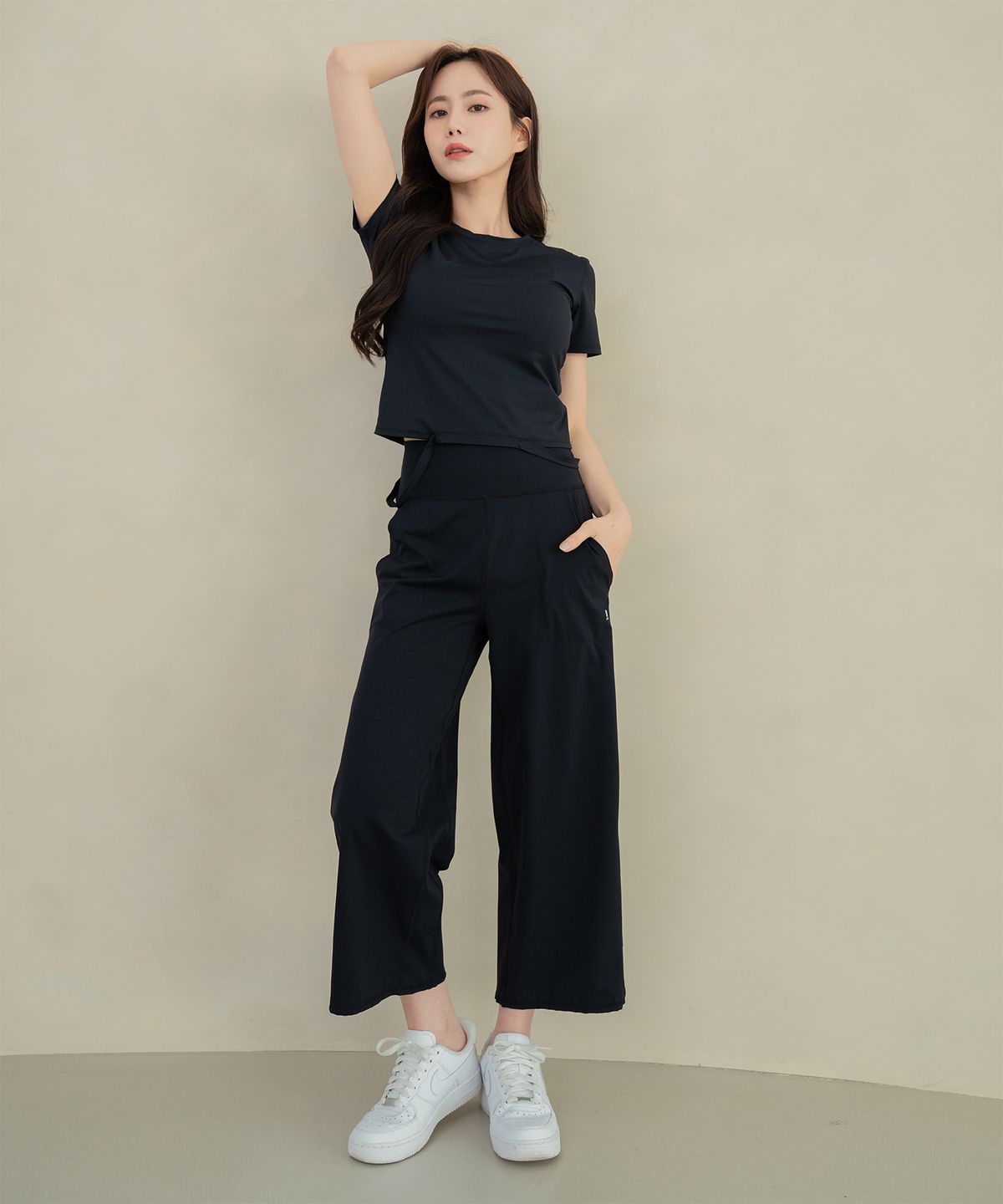 러브유어바디(LOVEYOURBODY) 와이드핏 팬츠(블랙)