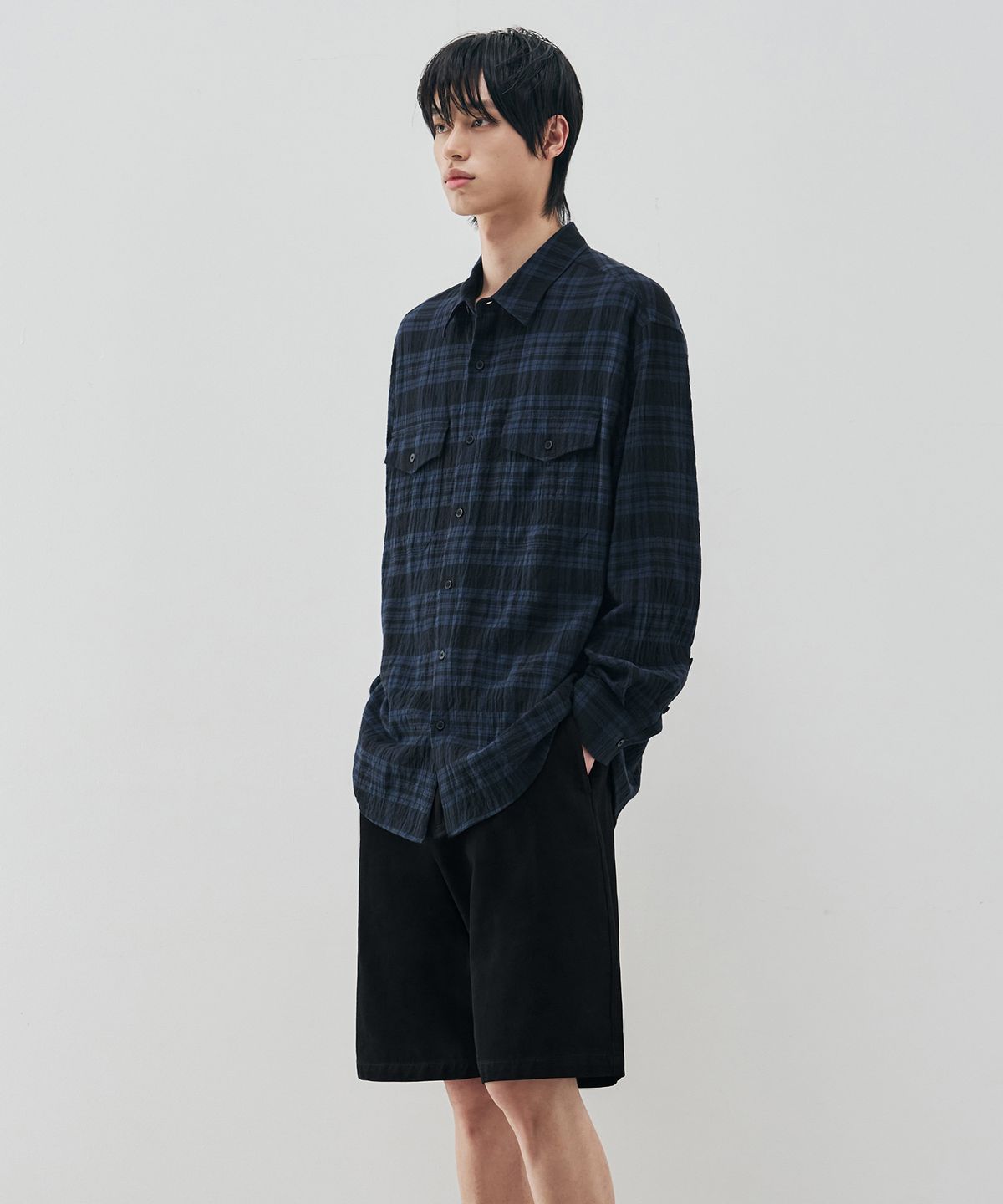드로우핏(DRAW FIT) 루고 코튼 하프 치노 팬츠 [BLACK]