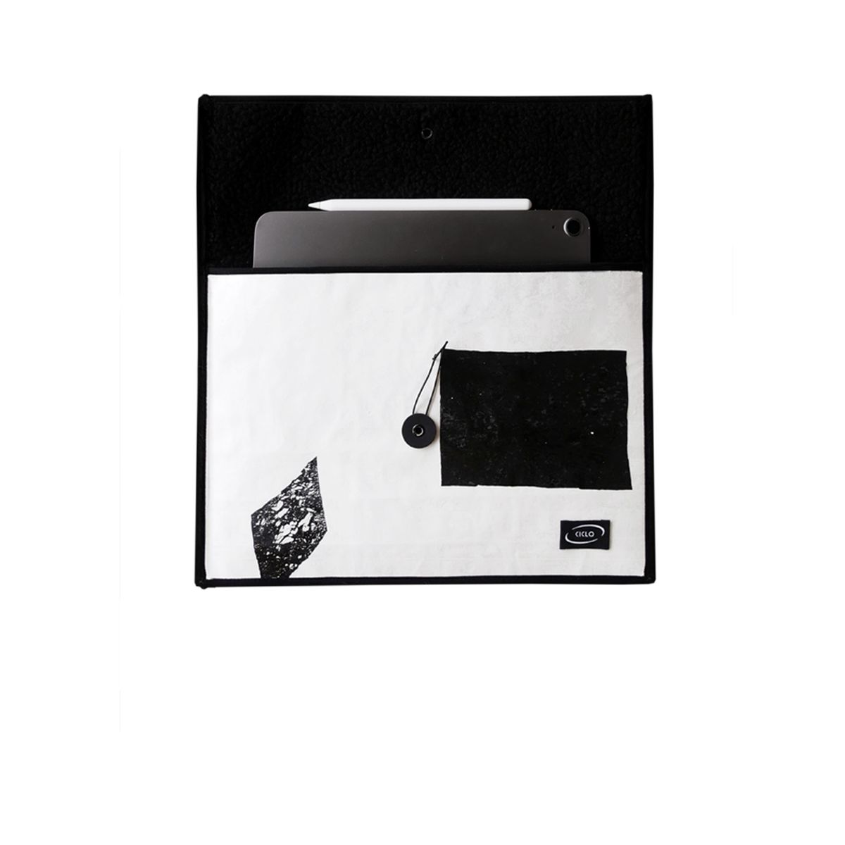 사공칠(407) UPCYCLING POUCH - black & white