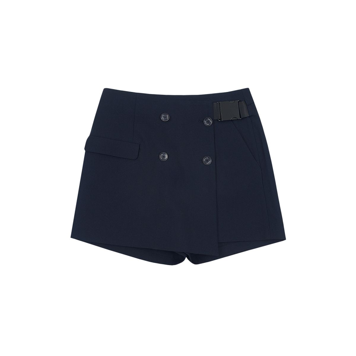 마틴골프(MARTINE GOLF) Double Button Wrap Shorts_Navy