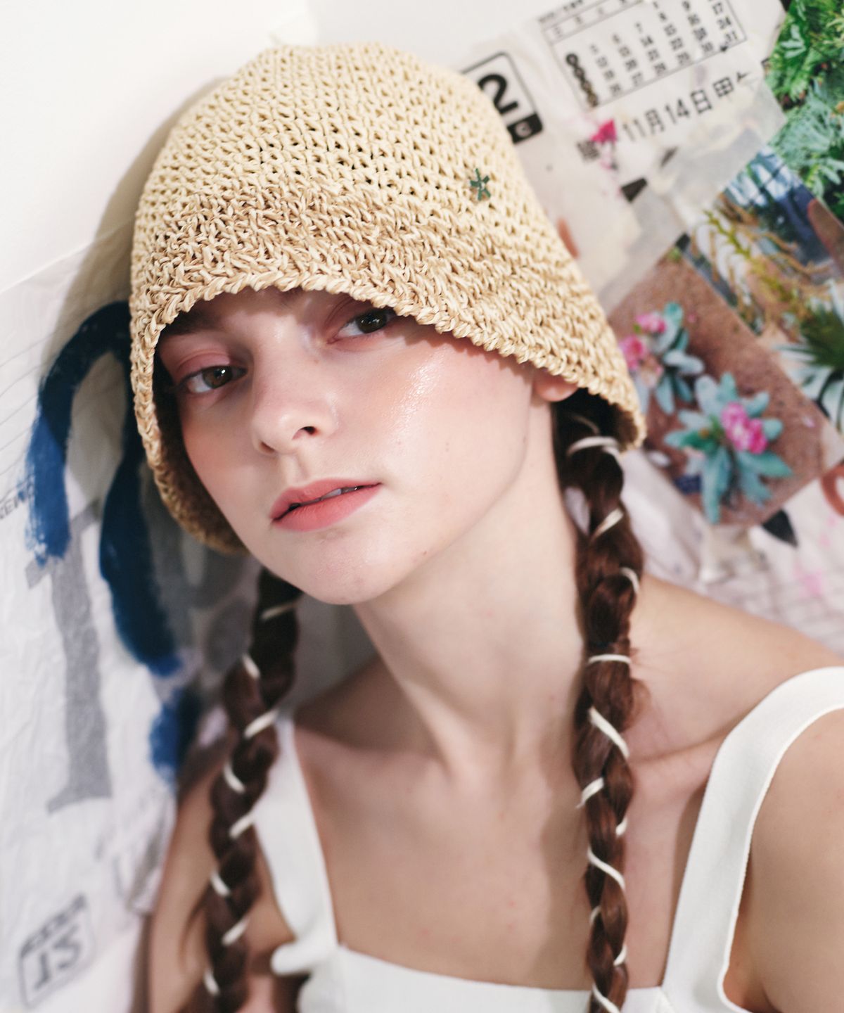 엘케블룸(ELKE BLOEM) OAT BEIGE BUCKET HAT