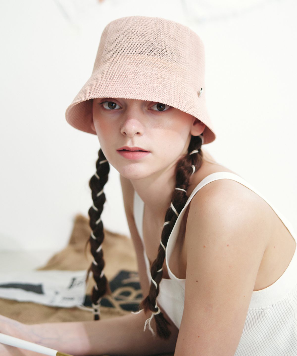 엘케블룸(ELKE BLOEM) VENICE PINK BUCKET HAT