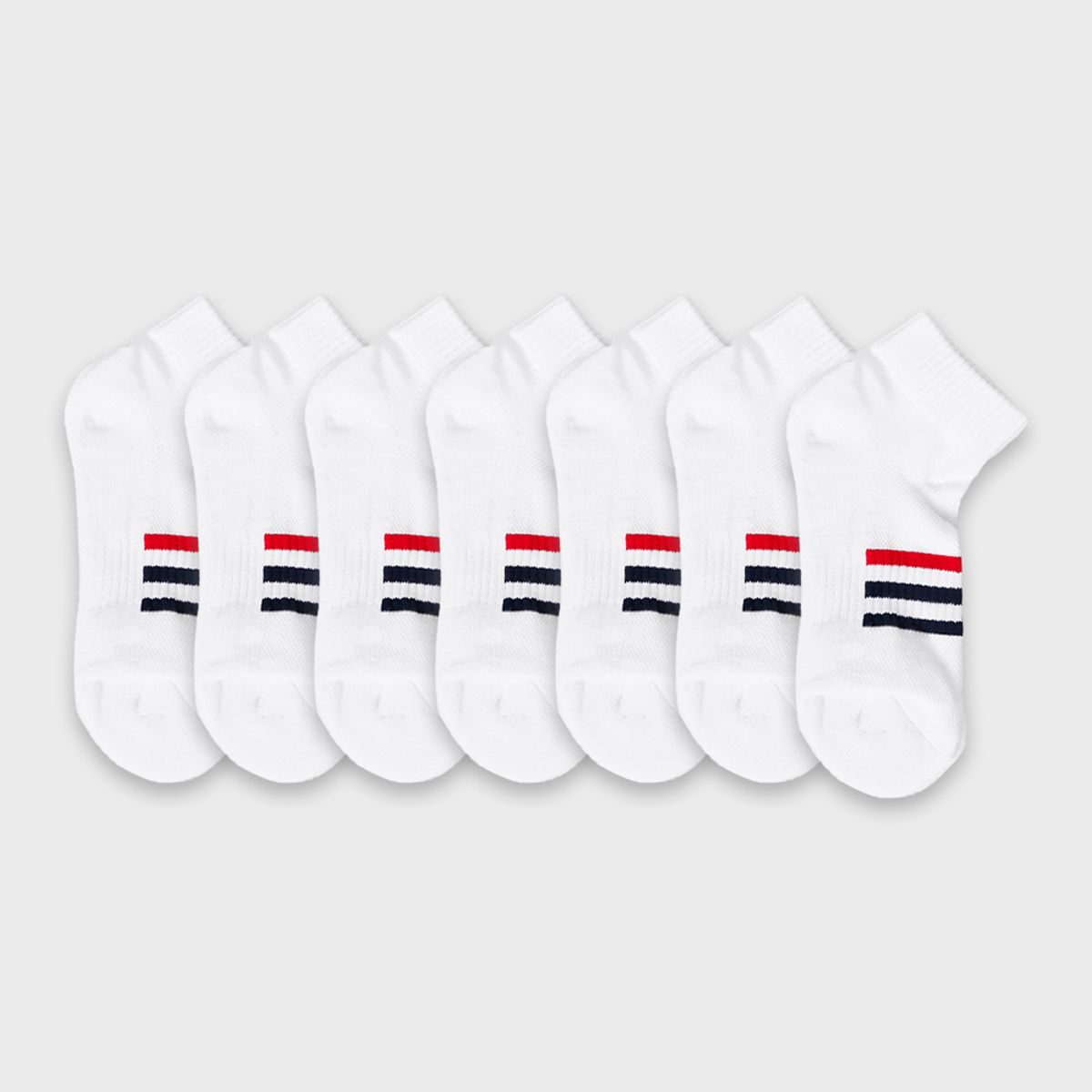 삭스에이(SOCKSA) [7PACK] 더블쿠션 156N 에어메쉬 쿼터 삭스 3색상