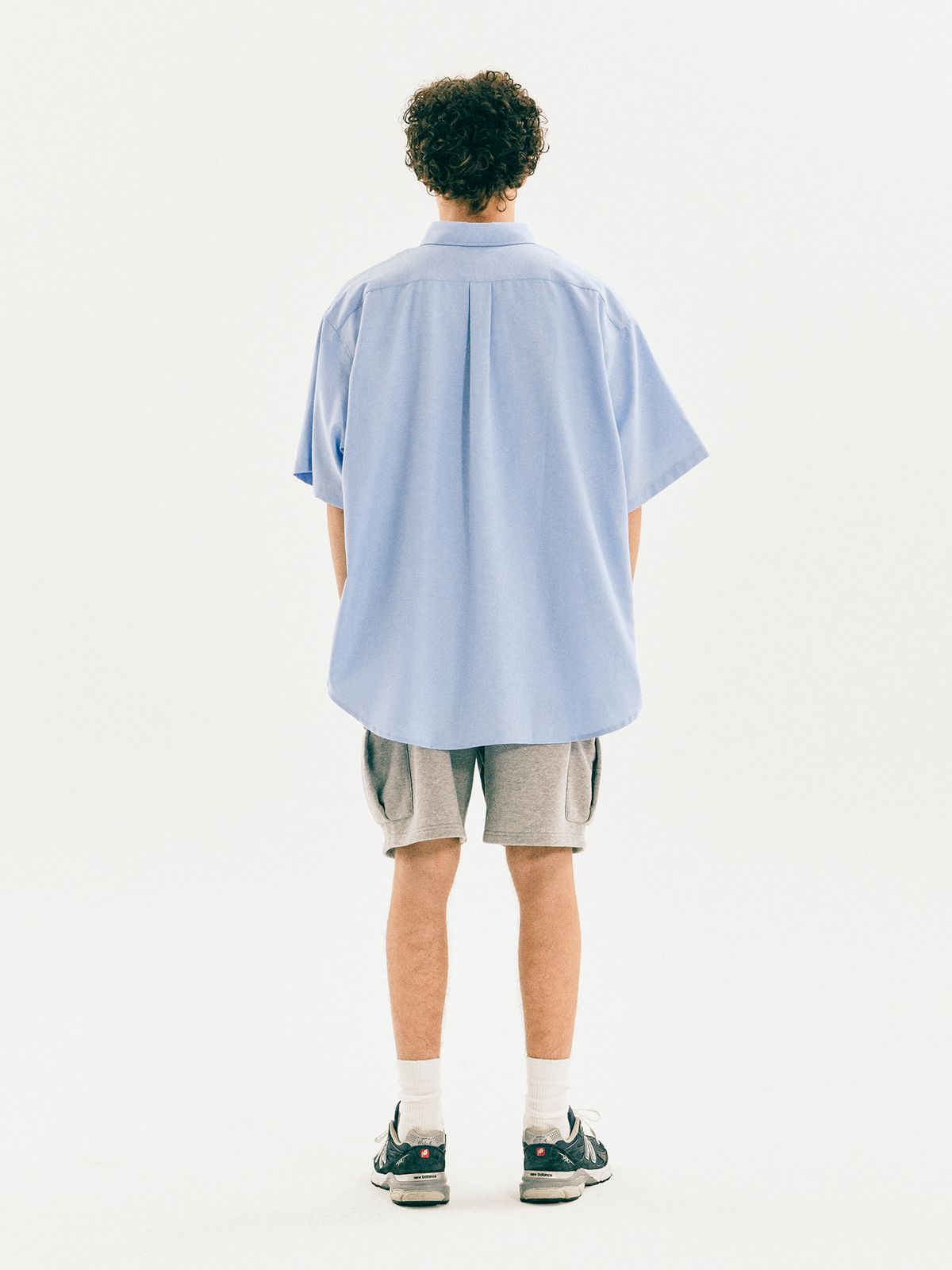 예일(YALE) [ONEMILE WEAR] 빅 옥스포드 스몰아치 반팔셔츠 화이트