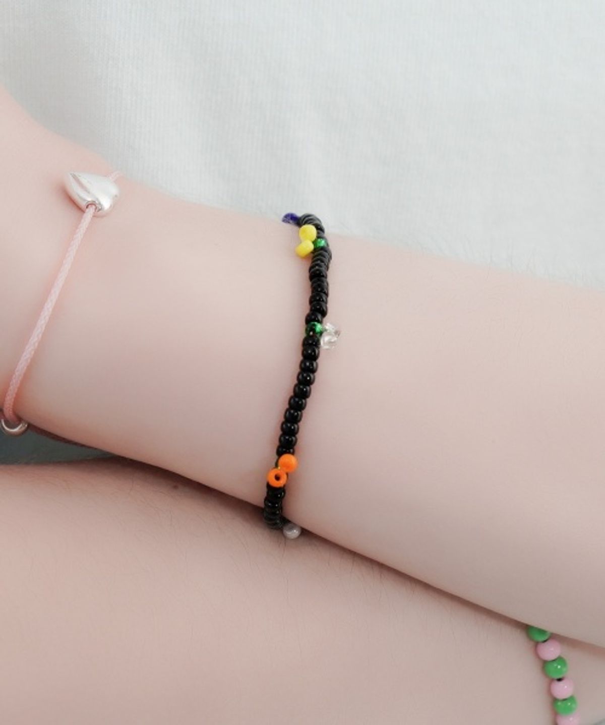 봉보(BONBEAU) Cherry festival cute beads Bracelet 미니 스마일 참 큐트 체리 비즈 팔찌
