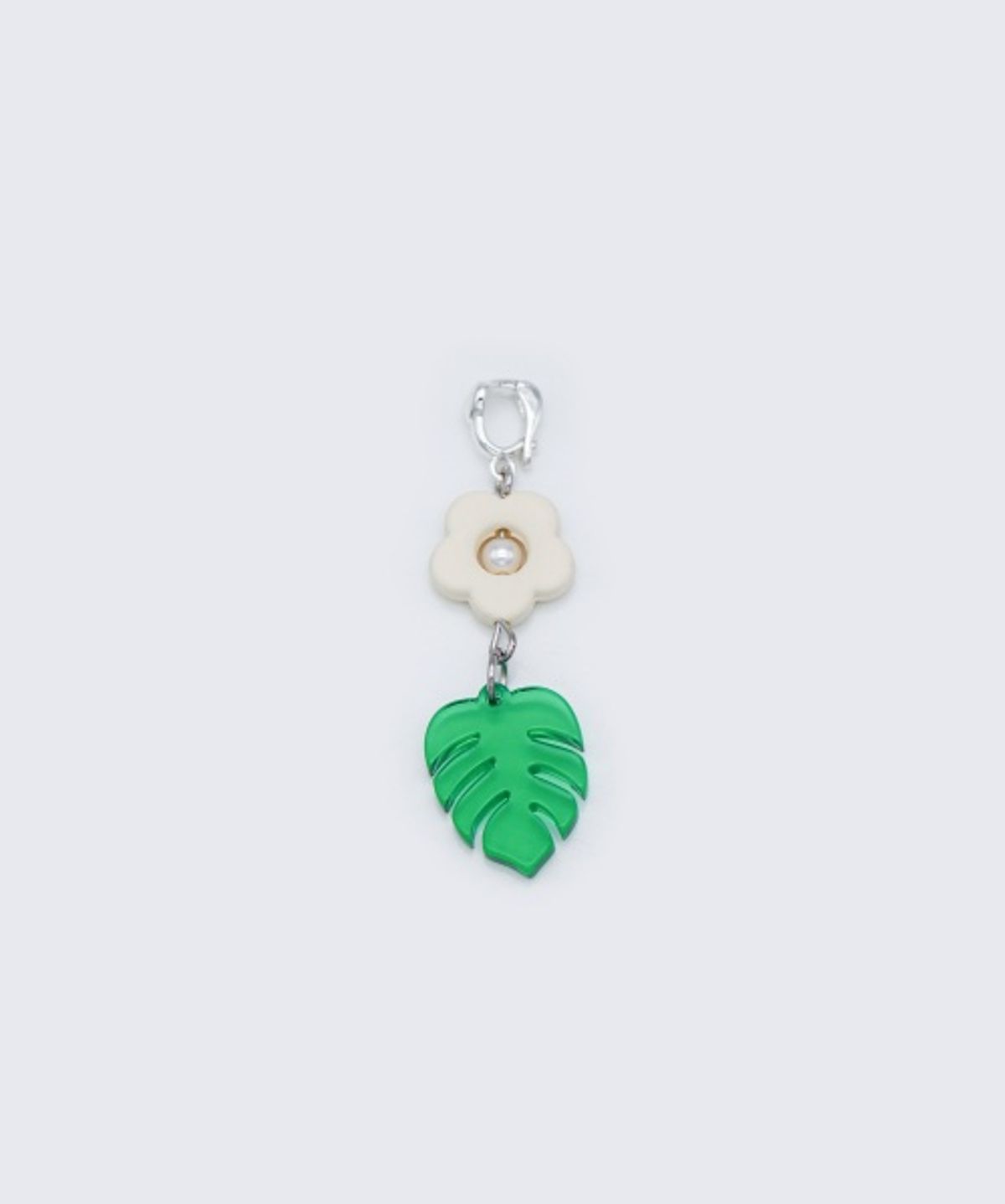 봉보(BONBEAU) Kitsch color acrylic flower drop pendant 키치 컬러 아크릴 꽃 나뭇잎 드롭 펜던트