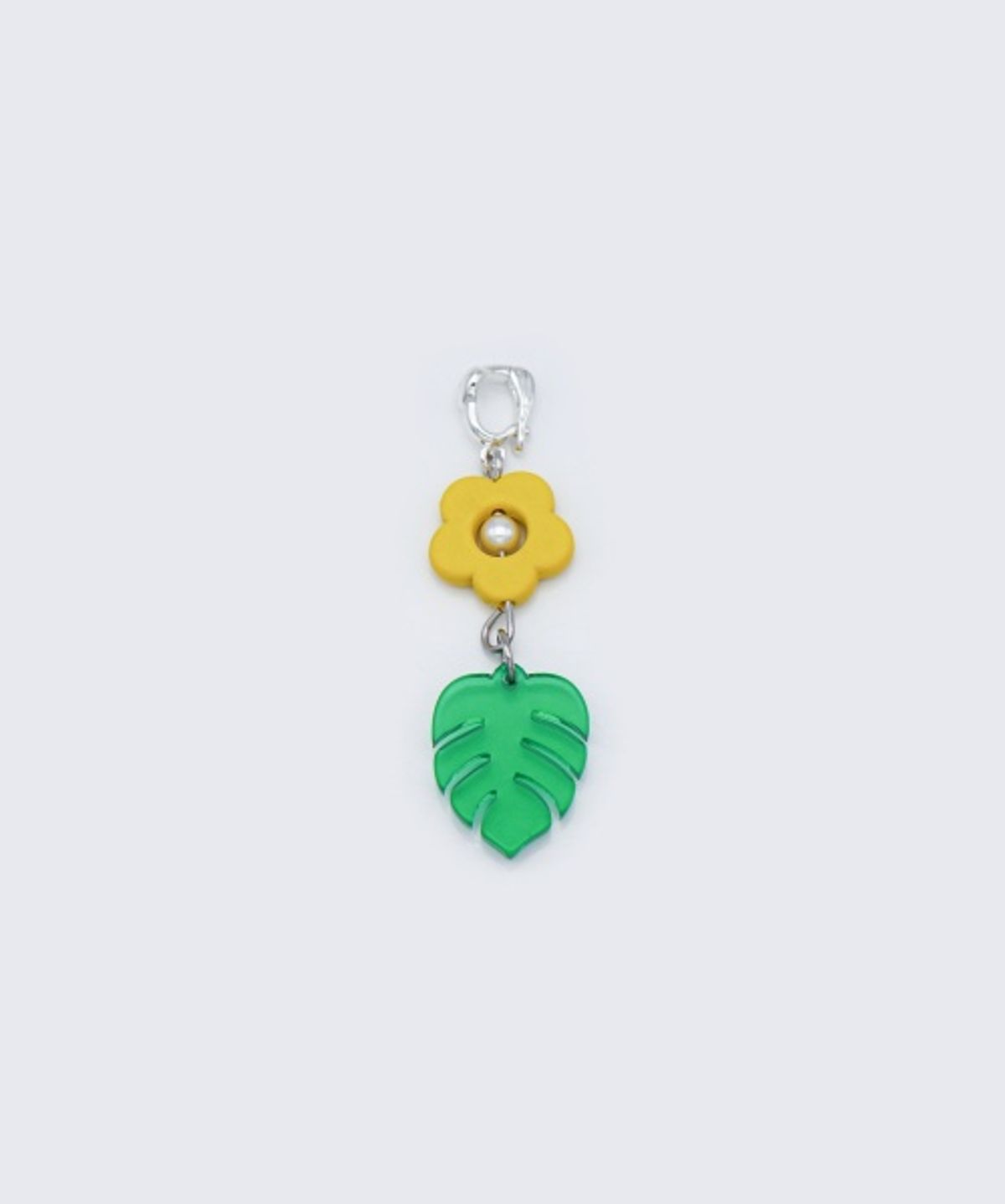 봉보(BONBEAU) Kitsch color acrylic flower drop pendant 키치 컬러 아크릴 꽃 나뭇잎 드롭 펜던트