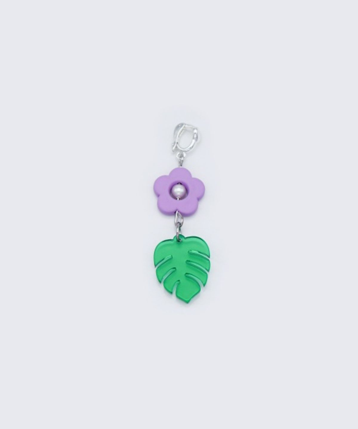 봉보(BONBEAU) Kitsch color acrylic flower drop pendant 키치 컬러 아크릴 꽃 나뭇잎 드롭 펜던트