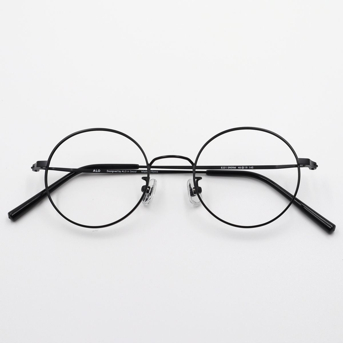 알로아이웨어(ALO EYEWEAR) [ALO BASIC] AL8201 0909M 라운드 블랙 메탈 안경