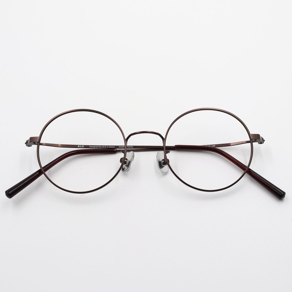 알로아이웨어(ALO EYEWEAR) [ALO BASIC] AL8201 1616M 라운드 브라운 메탈 안경