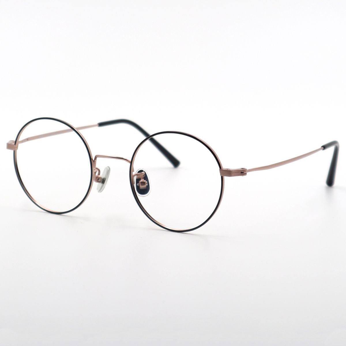 알로아이웨어(ALO EYEWEAR) [ALO BASIC] AL8201 0914G 라운드 블랙/로즈골드 메탈 안경