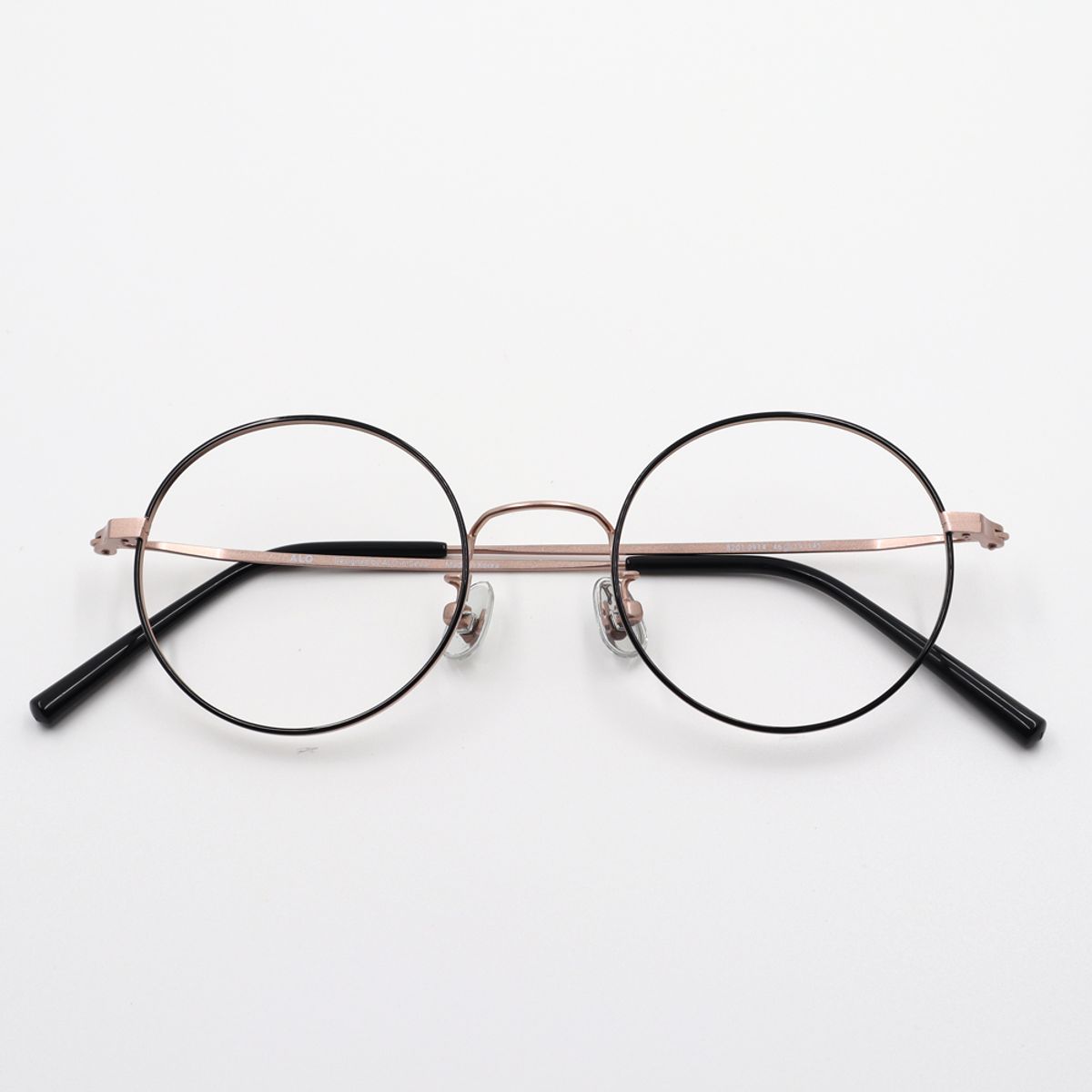알로아이웨어(ALO EYEWEAR) [ALO BASIC] AL8201 0914G 라운드 블랙/로즈골드 메탈 안경