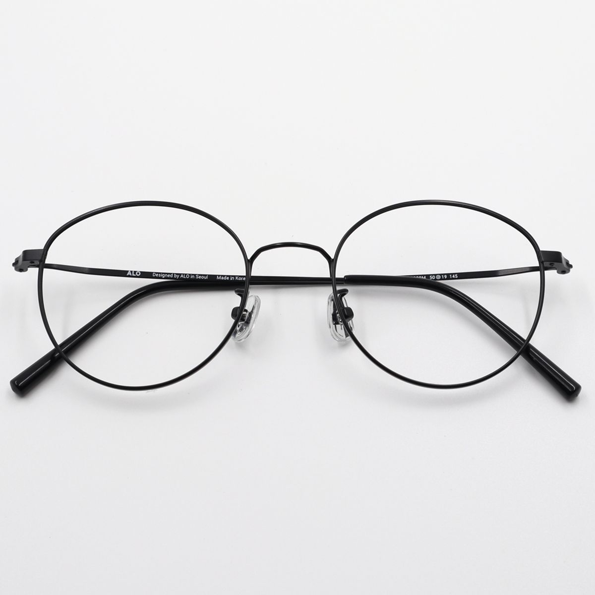 알로아이웨어(ALO EYEWEAR) [ALO BASIC] AL8202 0909M 캣츠 라운드 블랙 메탈 안경