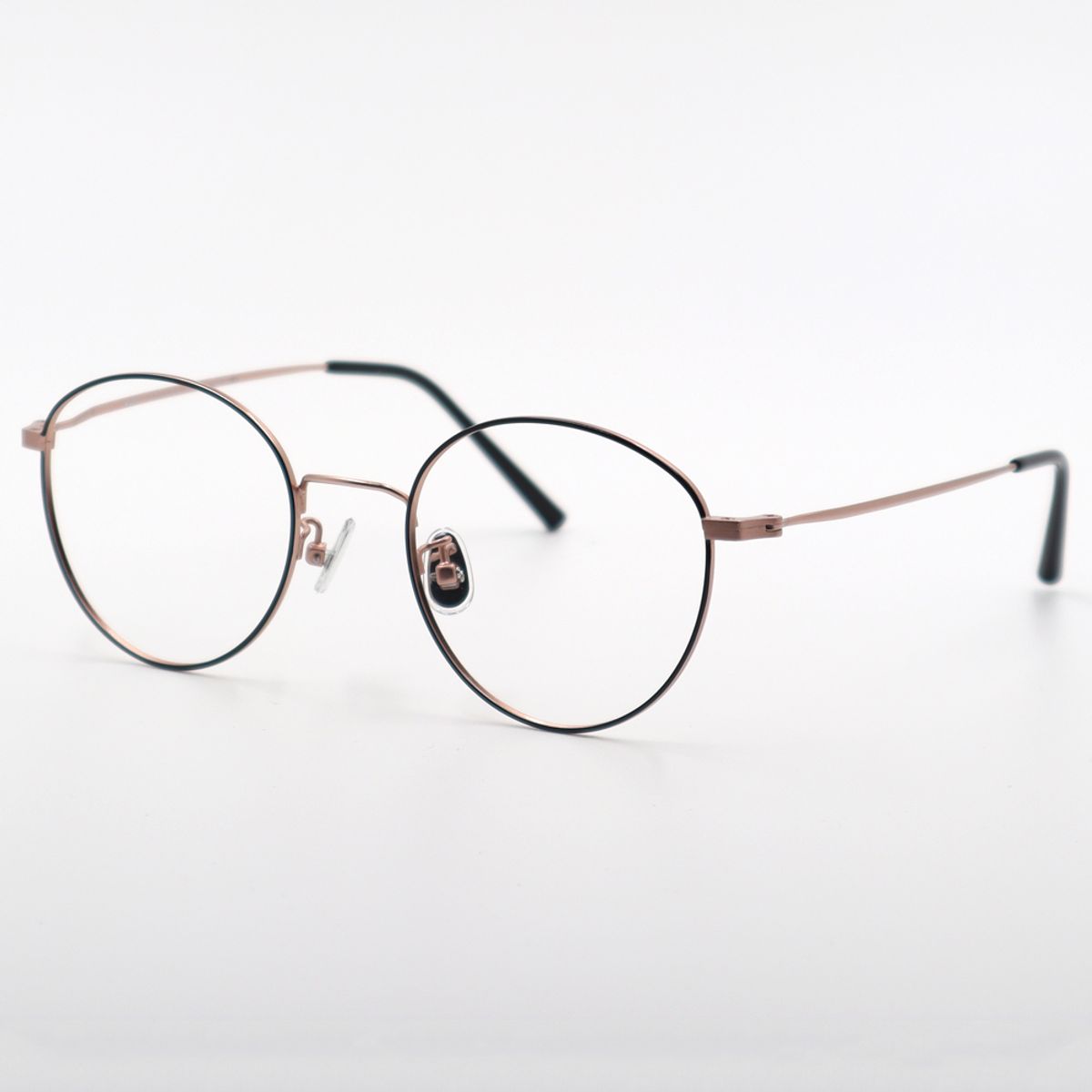 알로아이웨어(ALO EYEWEAR) [ALO BASIC] AL8202 0914G 캣츠 라운드 블랙/로즈골드 메탈 안경