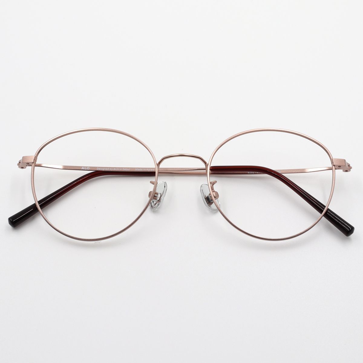 알로아이웨어(ALO EYEWEAR) [ALO BASIC] AL8202 1414G 캣츠 라운드 로즈골드 메탈 안경