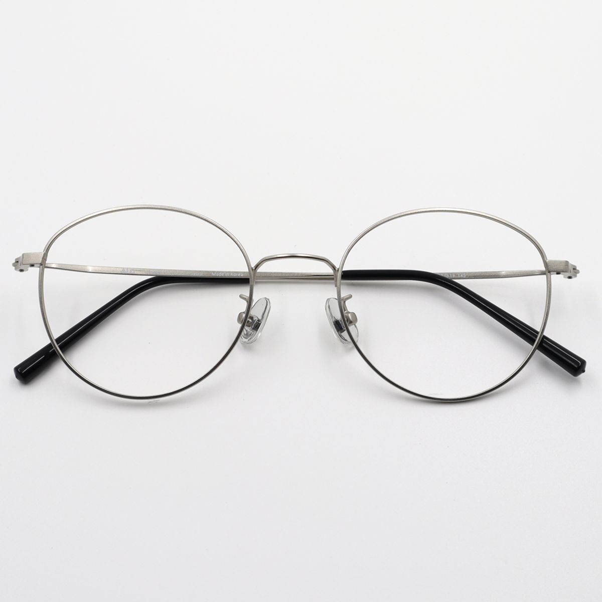 알로아이웨어(ALO EYEWEAR) [ALO BASIC] AL8202 1111G 캣츠 라운드 샌딩 실버 메탈 안경