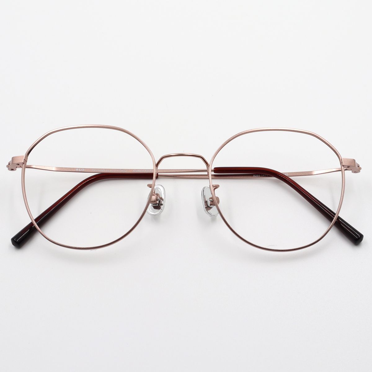 알로아이웨어(ALO EYEWEAR) [ALO BASIC] AL8203 1414G 마일드 스퀘어 로즈골드 메탈 안경