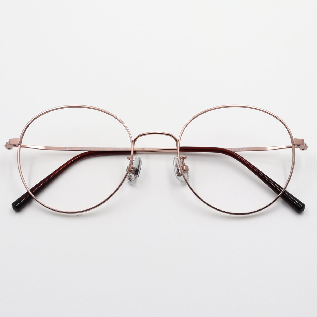 알로아이웨어(ALO EYEWEAR) [ALO BASIC] AL8204 1414G 세미오버사이즈 라운드 로즈골드 메탈 안경