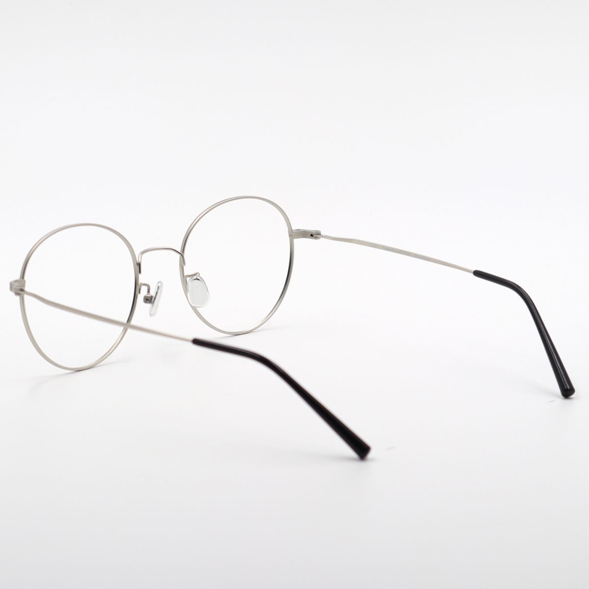 알로아이웨어(ALO EYEWEAR) [ALO BASIC] AL8204 1111G 세미오버사이즈 라운드 샌딩 실버 메탈 안경