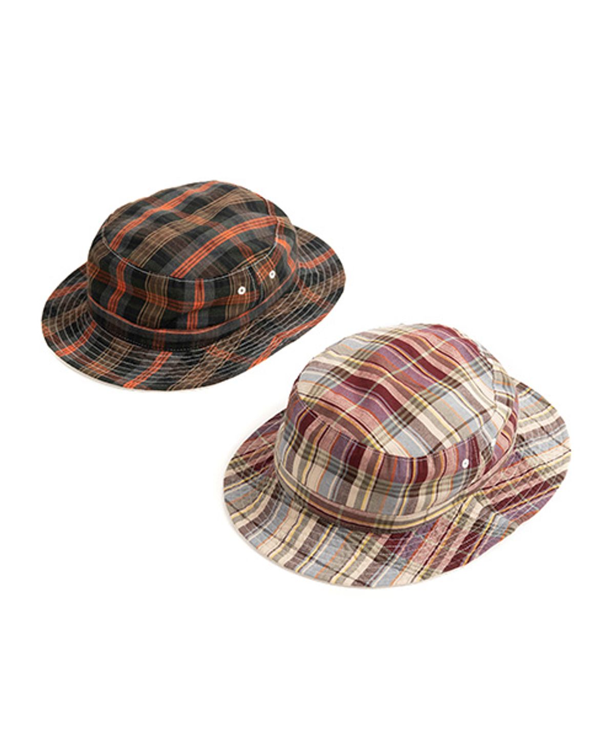 와일드 브릭스(WILD BRICKS) TA CHECK BUCKET HAT (orange)