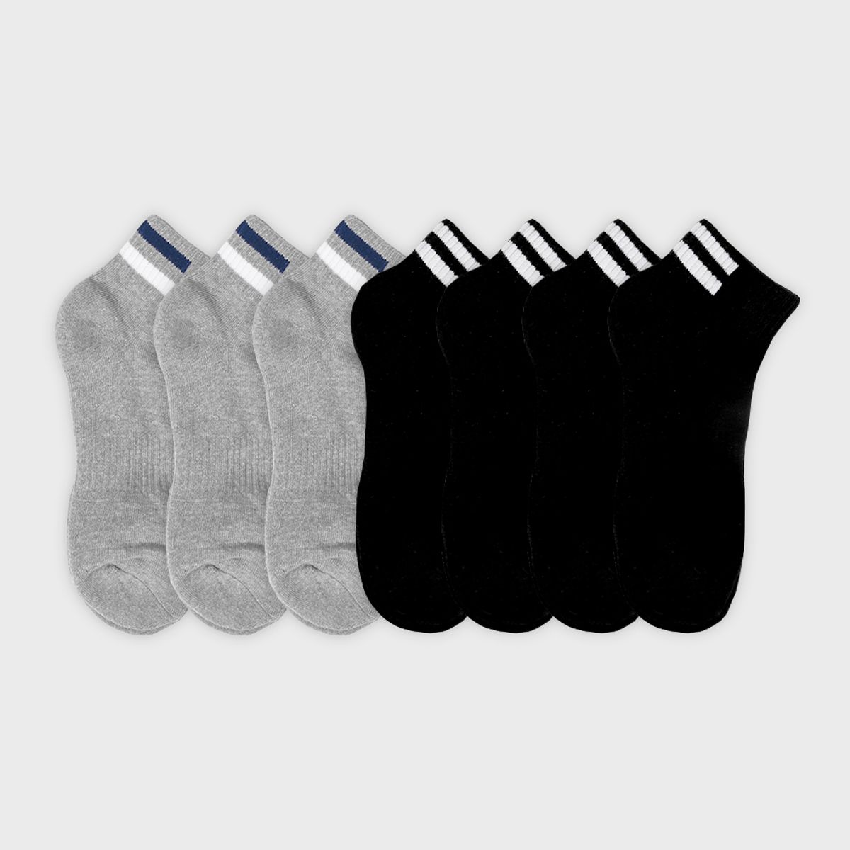 삭스에이(SOCKSA) [7PACK] 더블쿠션 156N 하프밴드 쿼터 삭스 3색상