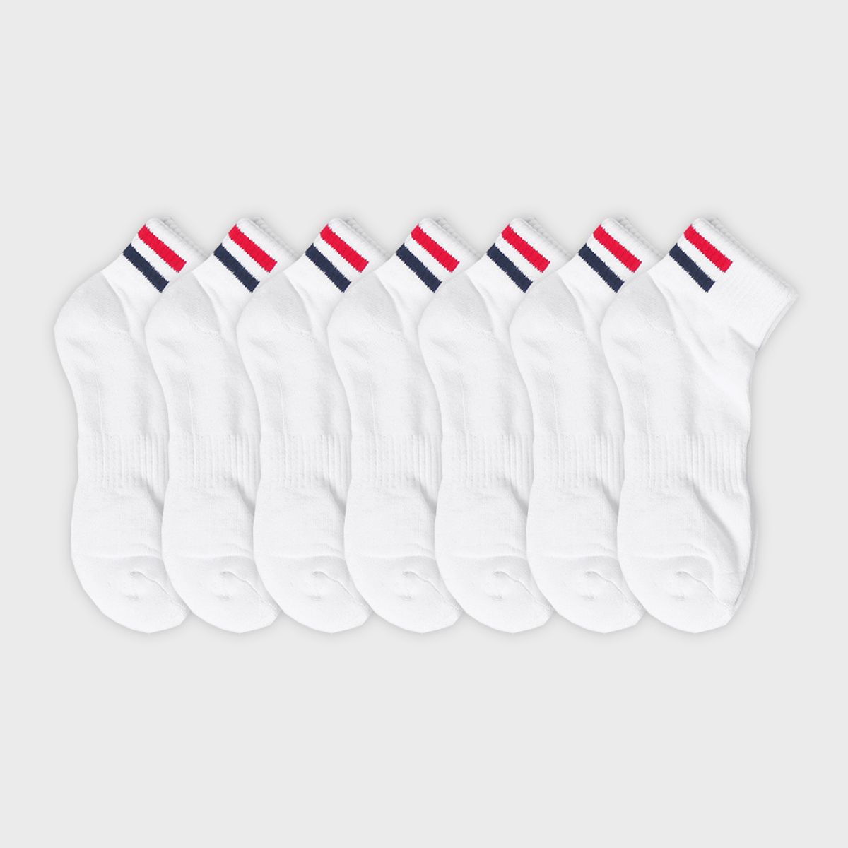 삭스에이(SOCKSA) [7PACK] 더블쿠션 156N 하프밴드 쿼터 삭스 3색상