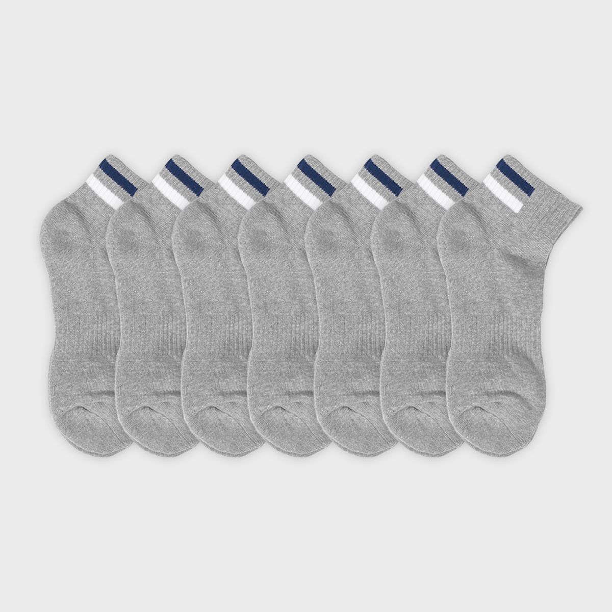 삭스에이(SOCKSA) [7PACK] 더블쿠션 156N 하프밴드 쿼터 삭스 3색상
