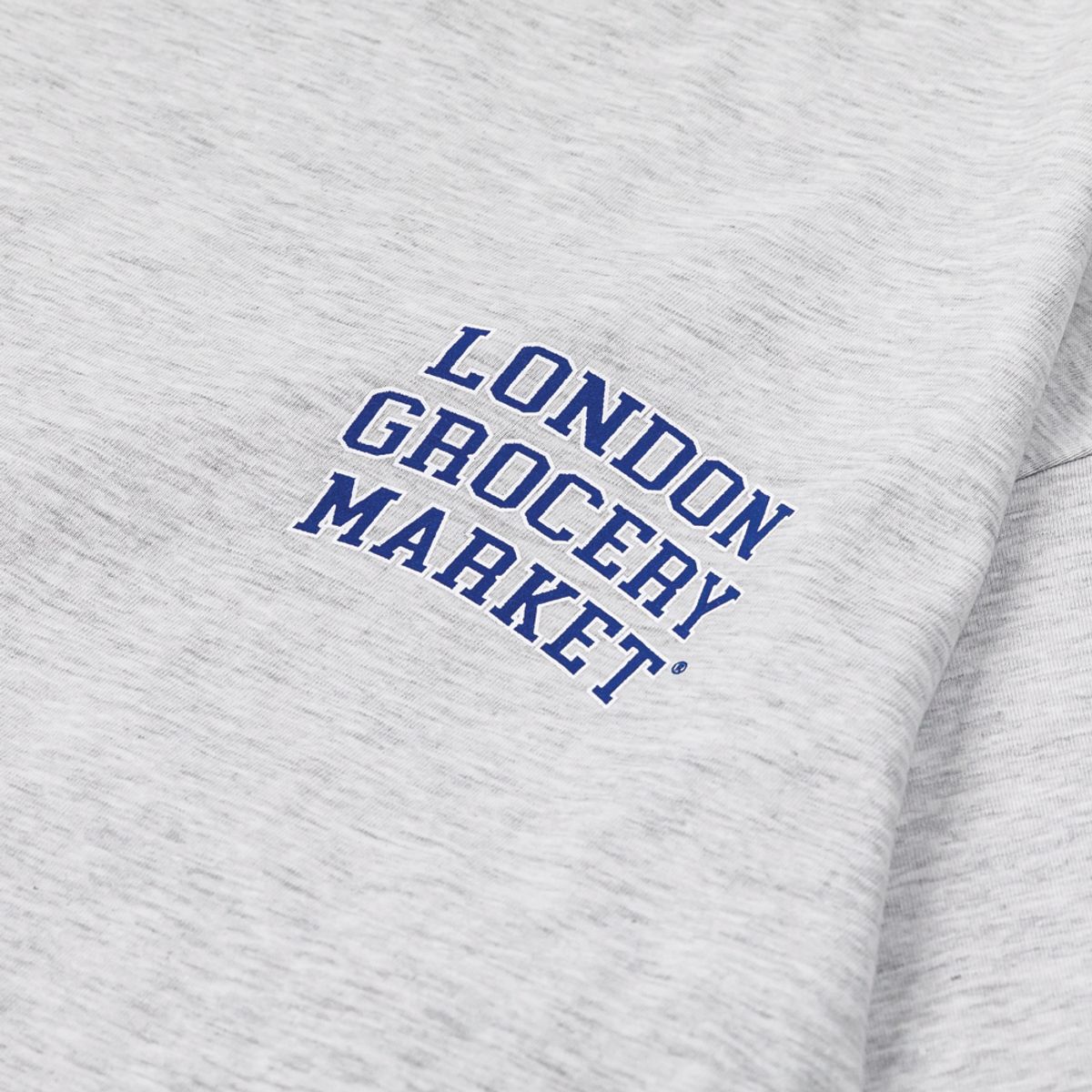 런던그로서리마켓(LONDON GROCERY MARKET) College Small Logo Heavyweight SS Tee (Ash Grey)