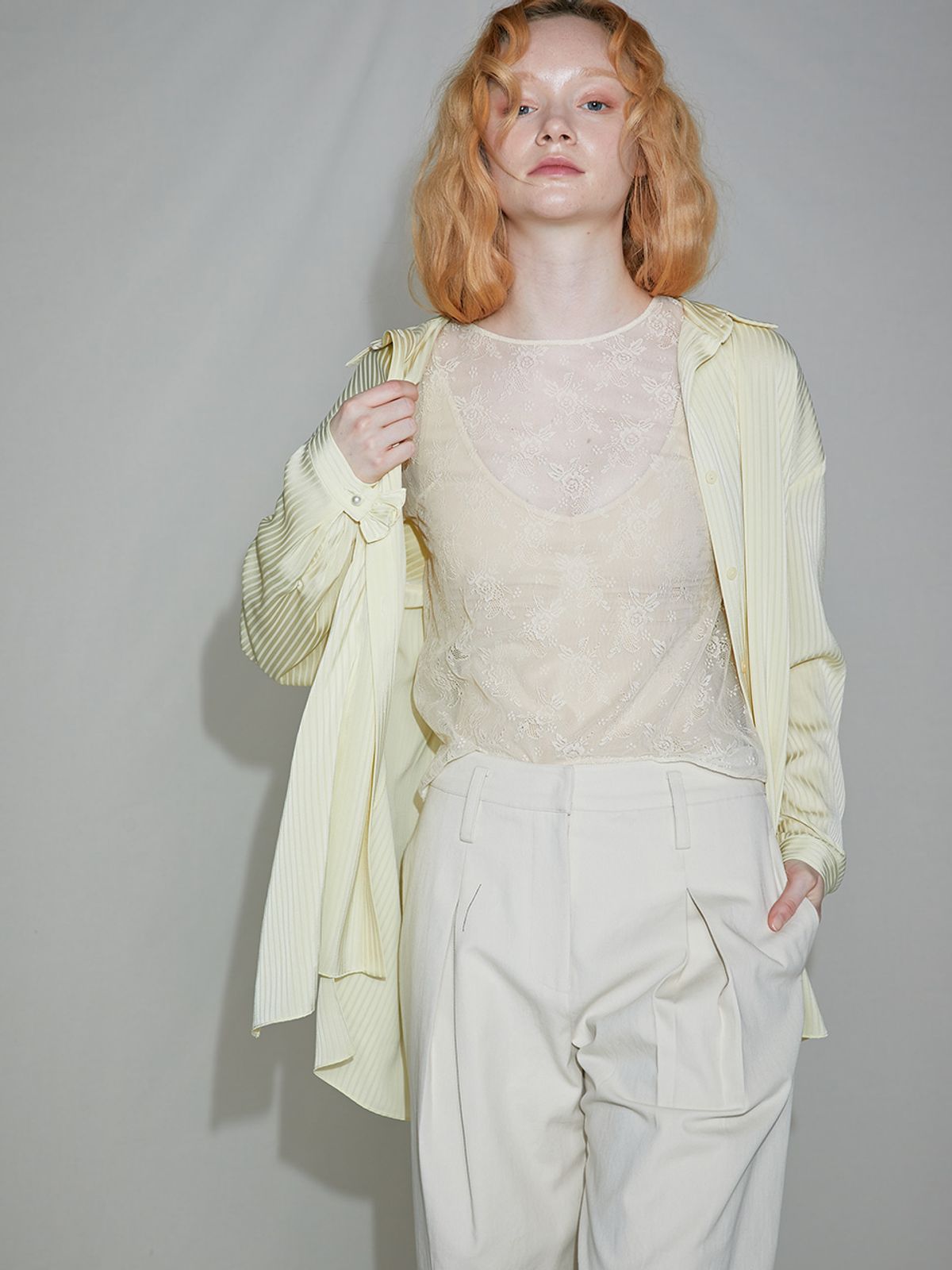 쏘리, 투 머치 러브(SORRY, TOO MUCH LOVE) Cici Lace Seethrough Top_Ivory