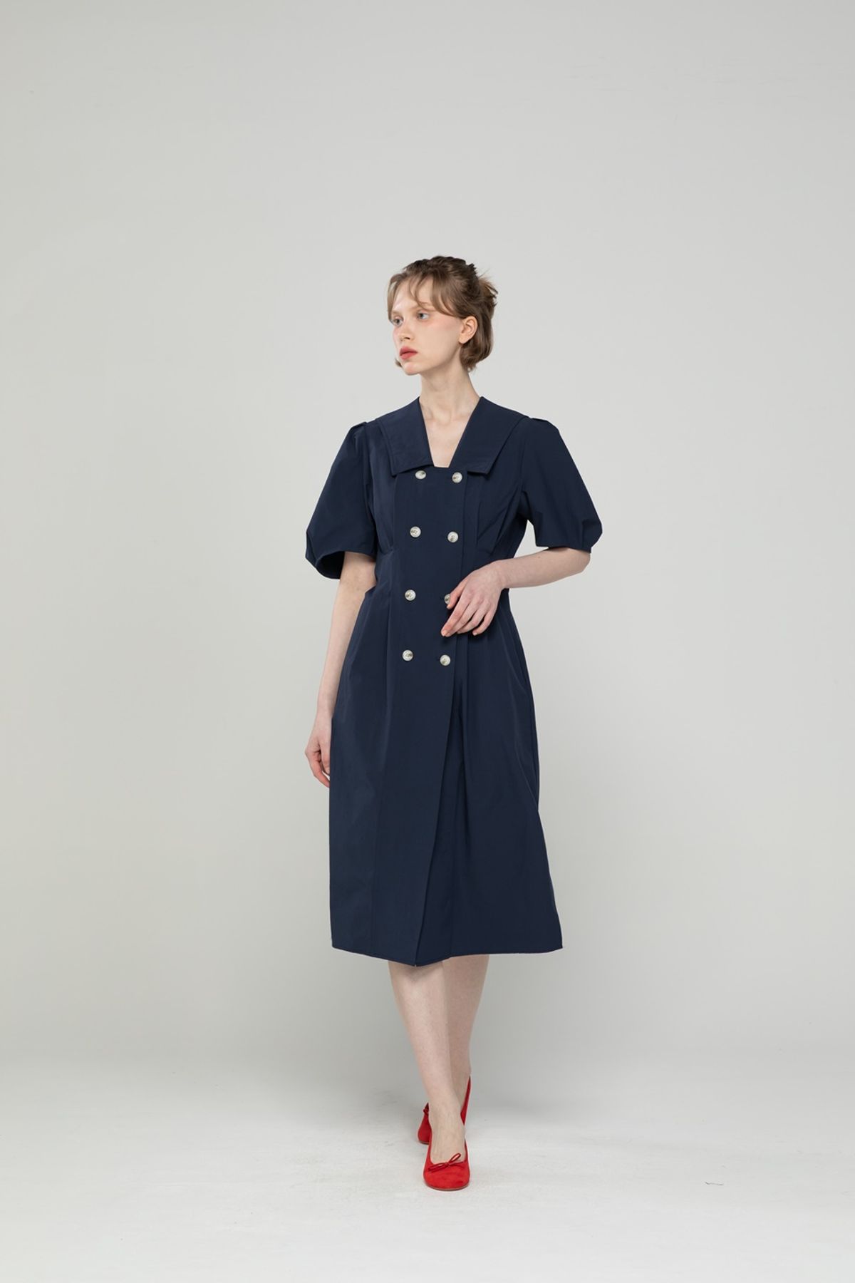 제이마크뉴욕(JMARKNEWYORK) Double-button dress - Navy