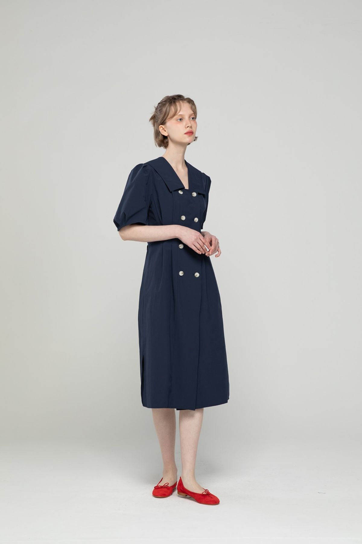 제이마크뉴욕(JMARKNEWYORK) Double-button dress - Navy