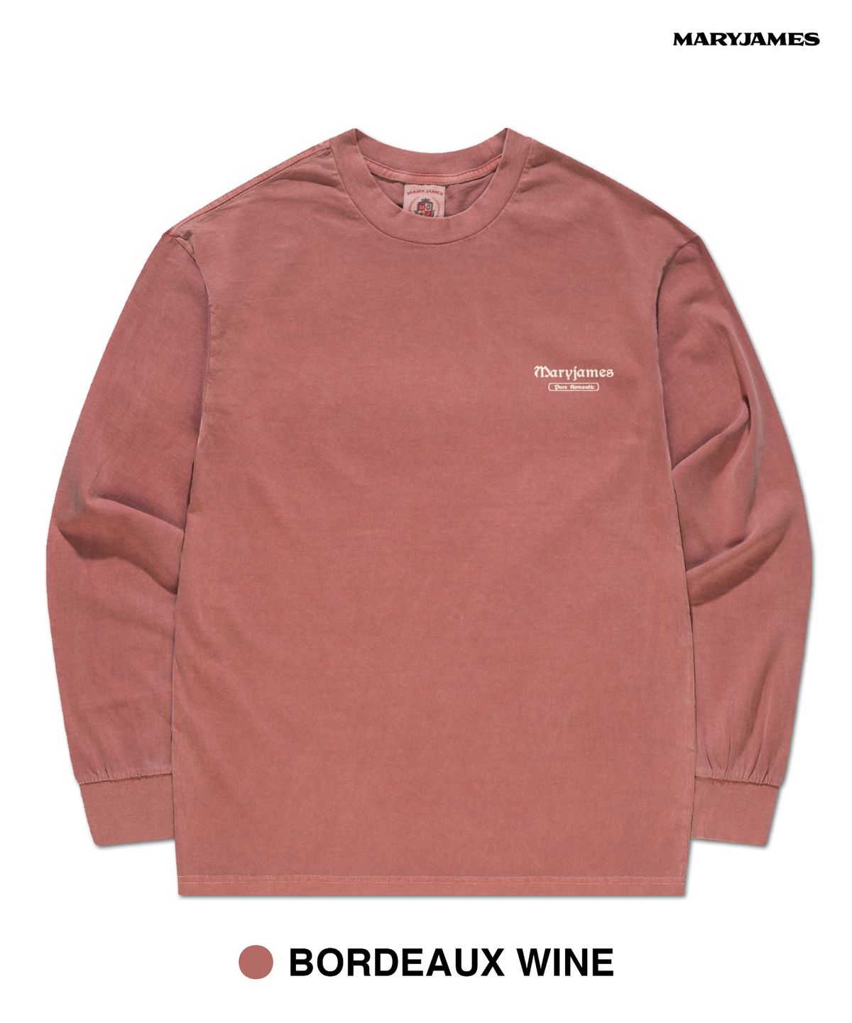 메리제임스(MARYJAMES) [남녀공용] MINFINT PIGMENT LONG SLEEVE (8 COLOR)