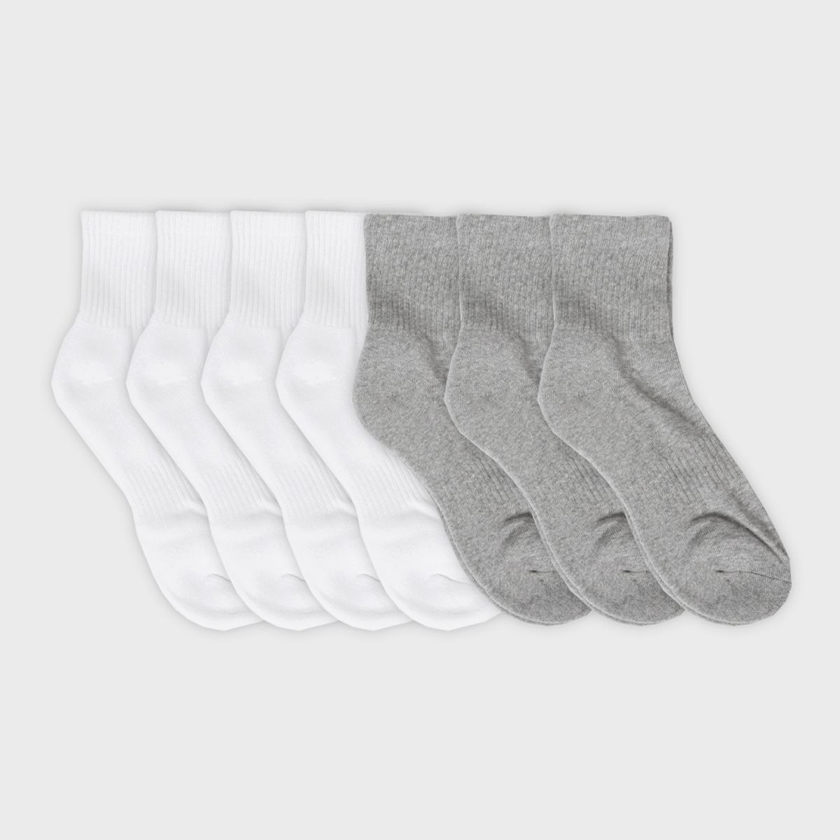 삭스에이(SOCKSA) [7PACK] 더블쿠션 156N 무지 미들 롱 삭스 3색상