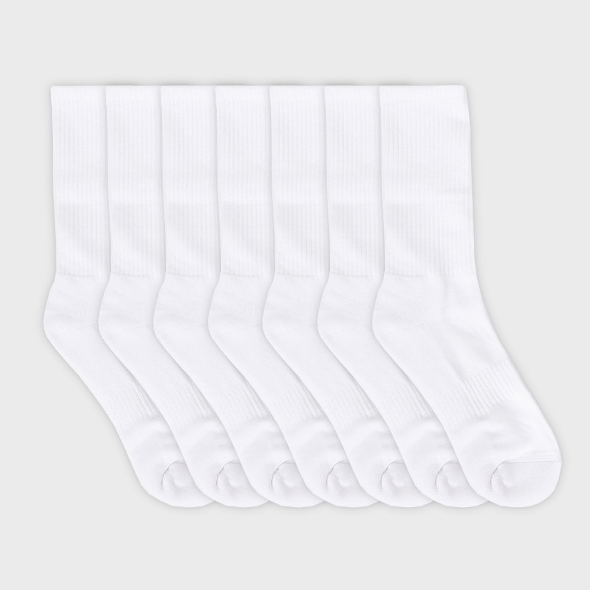 삭스에이(SOCKSA) [7PACK] 더블쿠션 156N 무지 크루  밴드 삭스 2색상