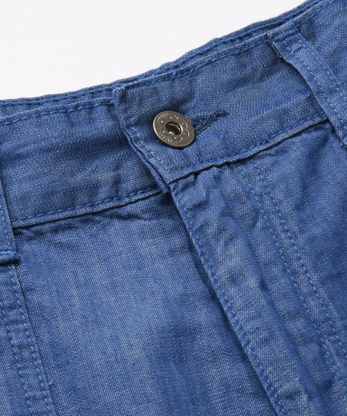 프리즘웍스(FRIZMWORKS) DENIM FATIGUE DOUBLE KNEE BERMUDA SHORTS _ LIGHT BLUE