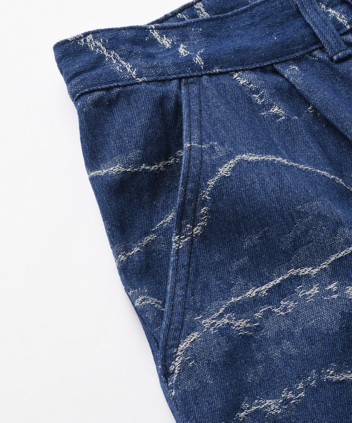 프리즘웍스(FRIZMWORKS) WAVE DENIM BERMUDA SHORTS _ INDIGO