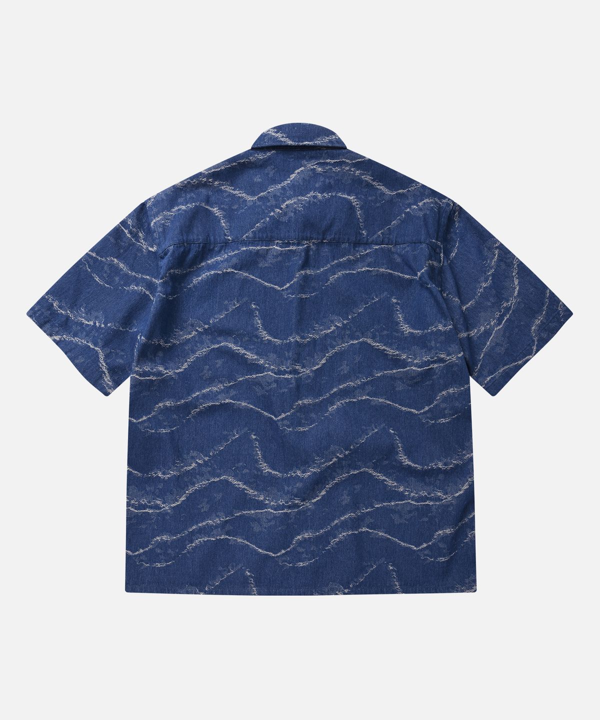 프리즘웍스(FRIZMWORKS) WAVE DENIM HALF SHIRT  _ INDIGO