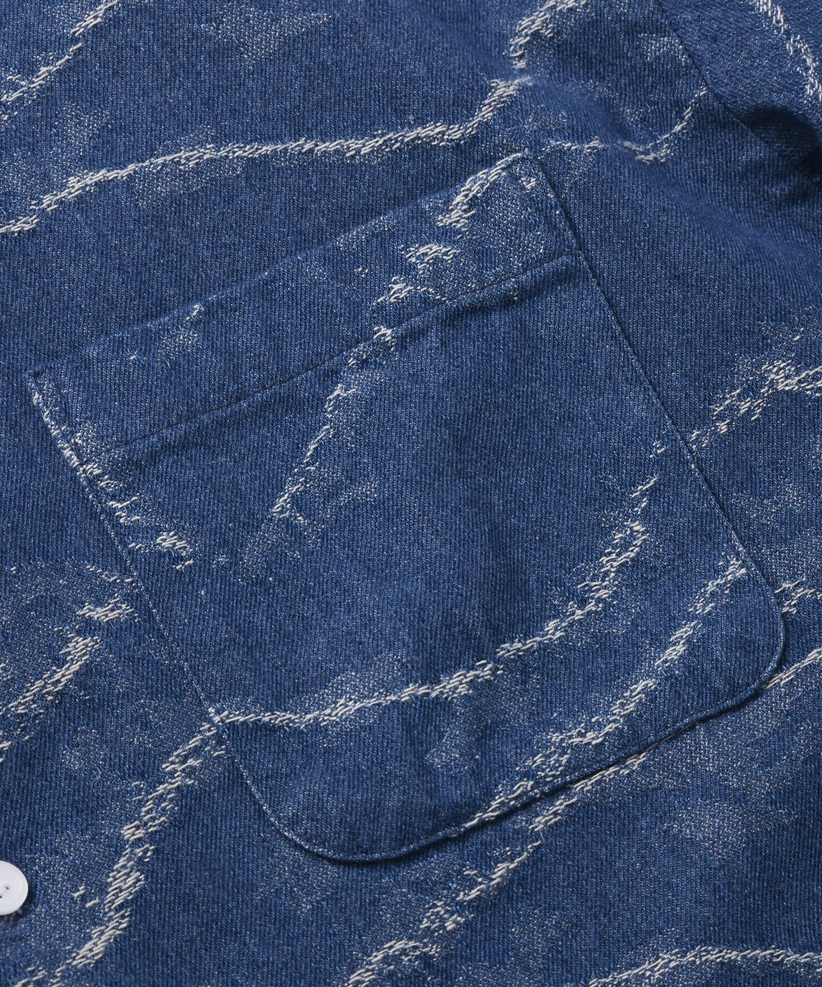프리즘웍스(FRIZMWORKS) WAVE DENIM HALF SHIRT  _ INDIGO