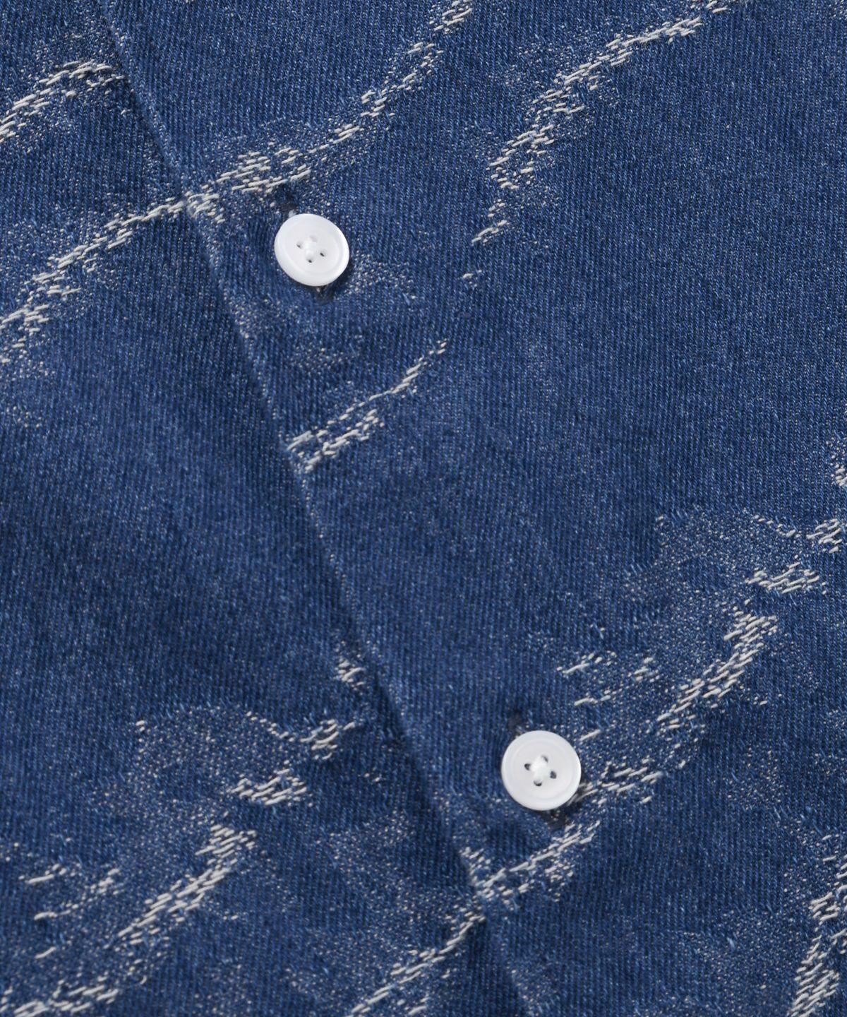 프리즘웍스(FRIZMWORKS) WAVE DENIM HALF SHIRT  _ INDIGO