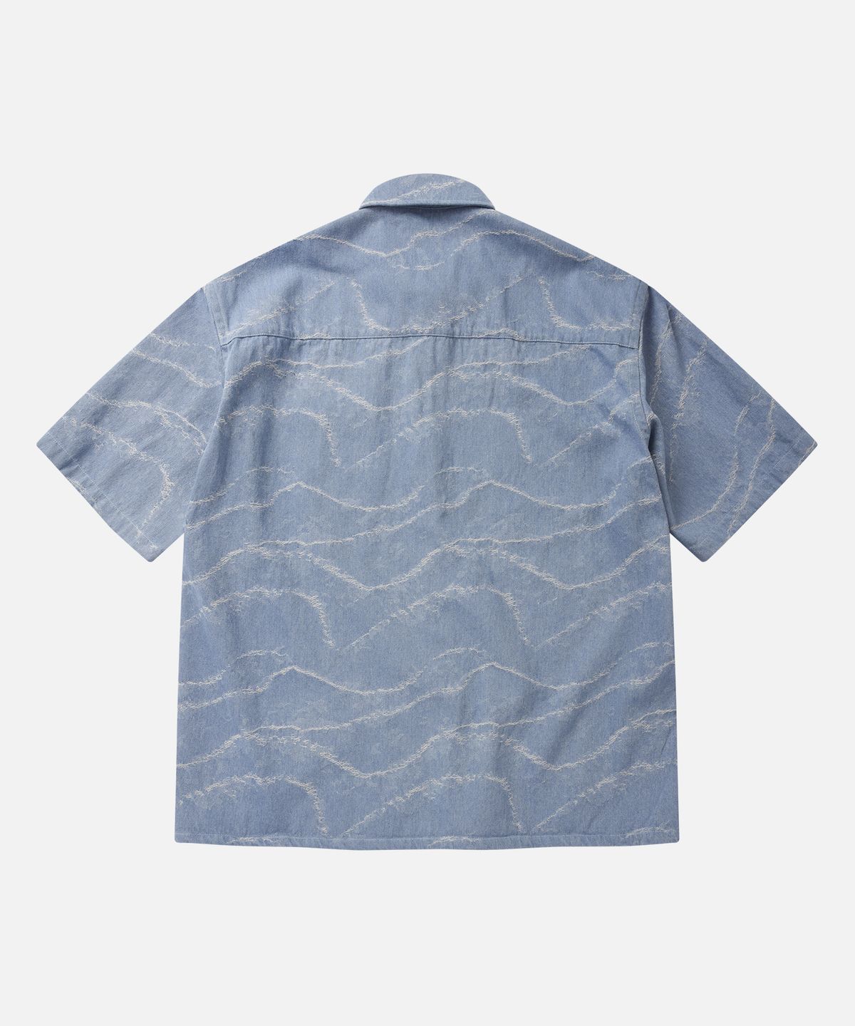 프리즘웍스(FRIZMWORKS) WAVE DENIM HALF SHIRT  _ LIGHT BLUE