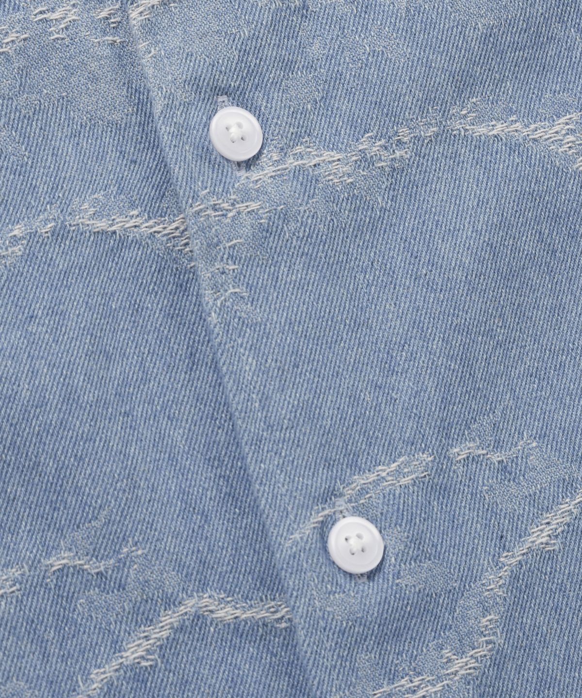 프리즘웍스(FRIZMWORKS) WAVE DENIM HALF SHIRT  _ LIGHT BLUE
