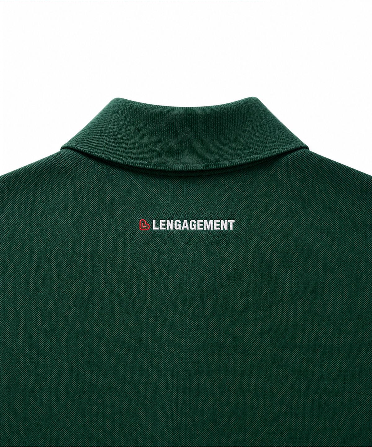 랑가주망(LENGAGEMENT) 클래식 코튼 피케 카라 티셔츠 [그린]