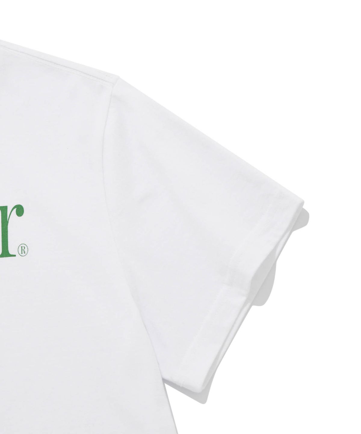 리트리버클럽(RETRIEVER CLUB) LAUGHING RETRIEVER CROP SHORT SLEEVE [WHITE/GREEN]