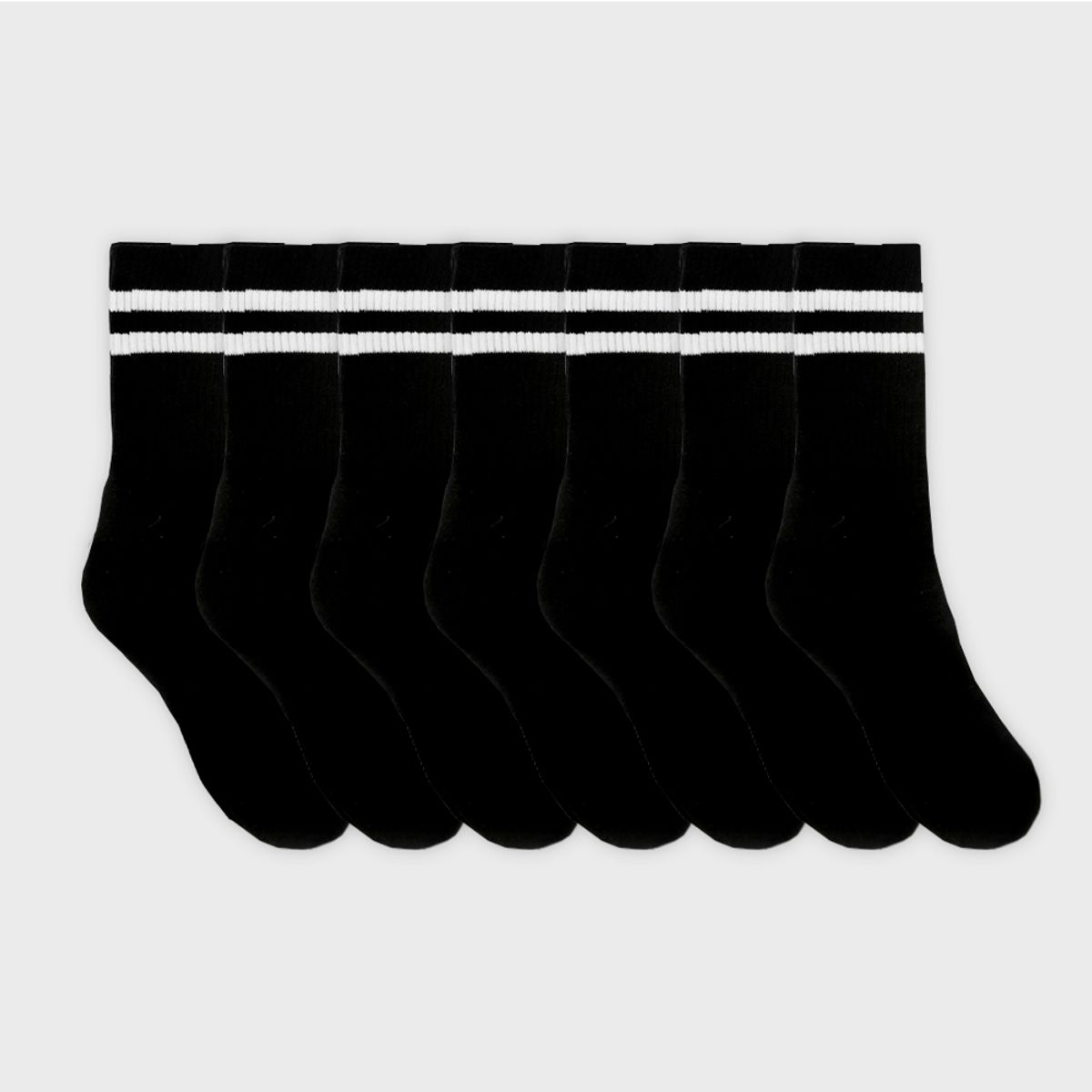 삭스에이(SOCKSA) [7PACK] 더블쿠션 156N 투밴드 크루 삭스 3색상