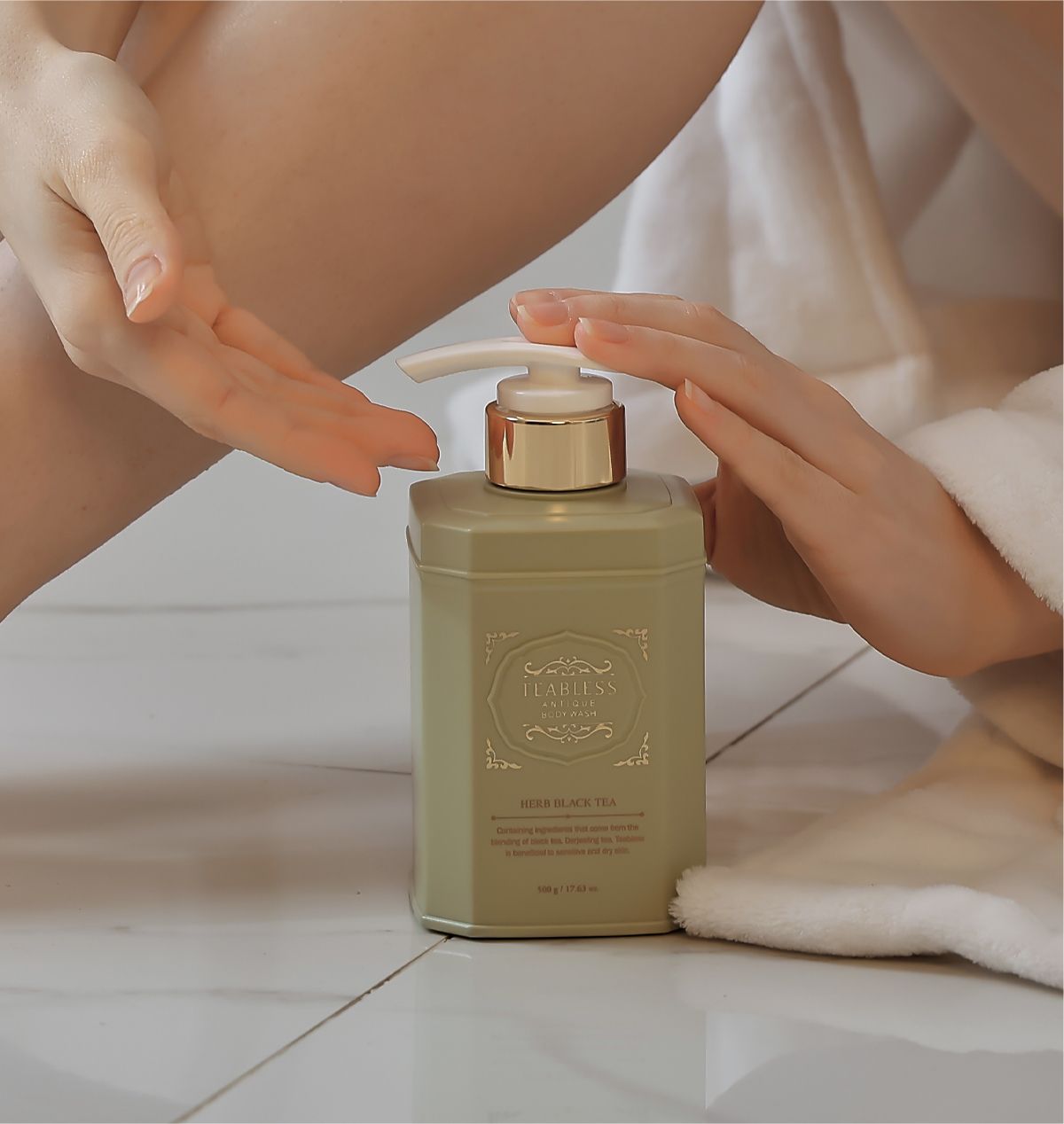 티블레스(TEABLESS) 앤틱 바디워시 허브 블랙티 향 500ml