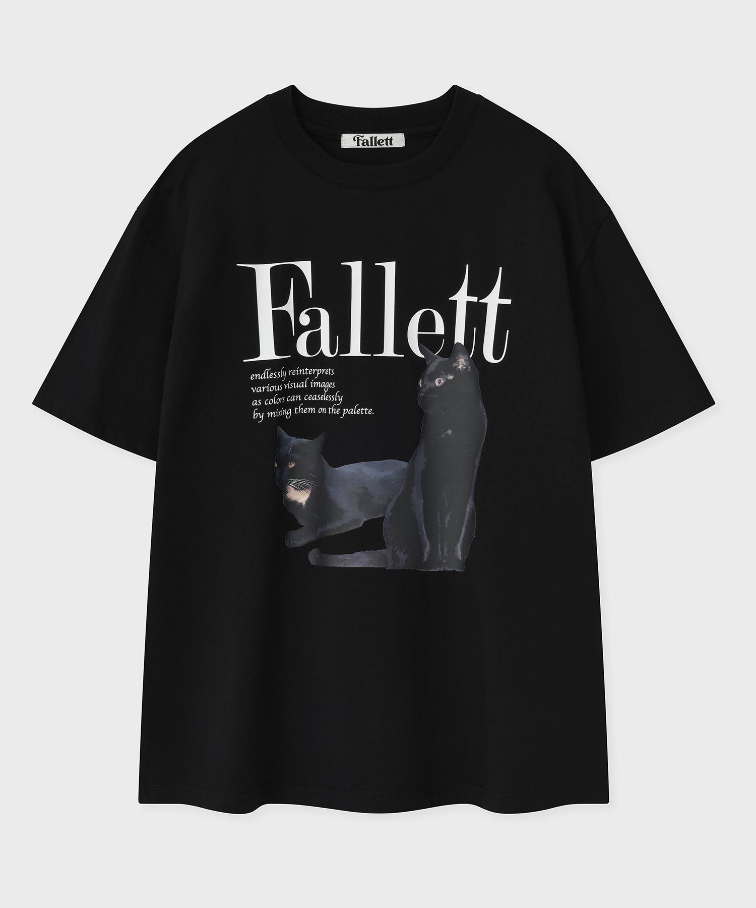 MUSINSA公式 | FALLETT Deux Nero Short Sleeve Tee Black