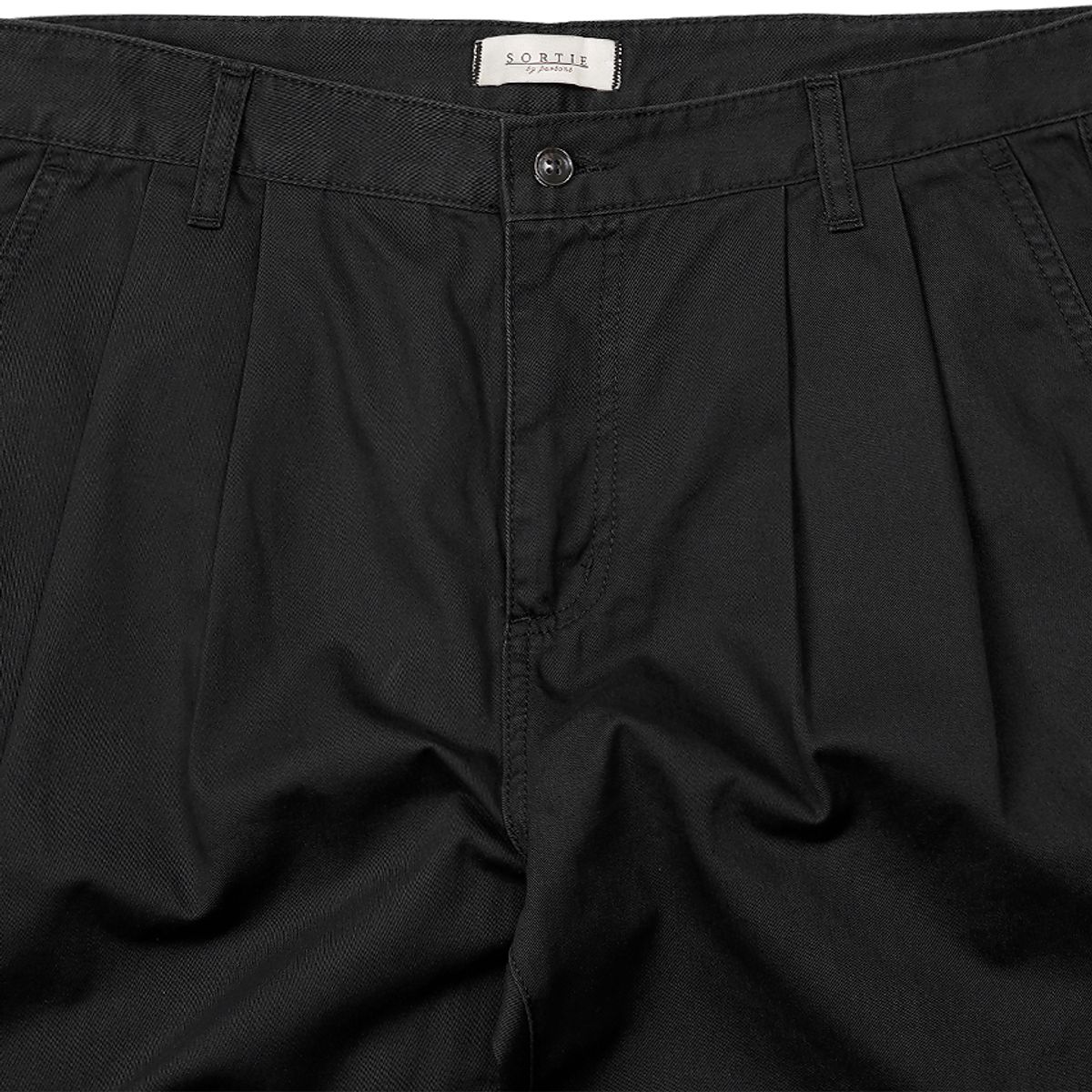 솔티(SORTIE) Tura Cotton Washed Pants (Black)